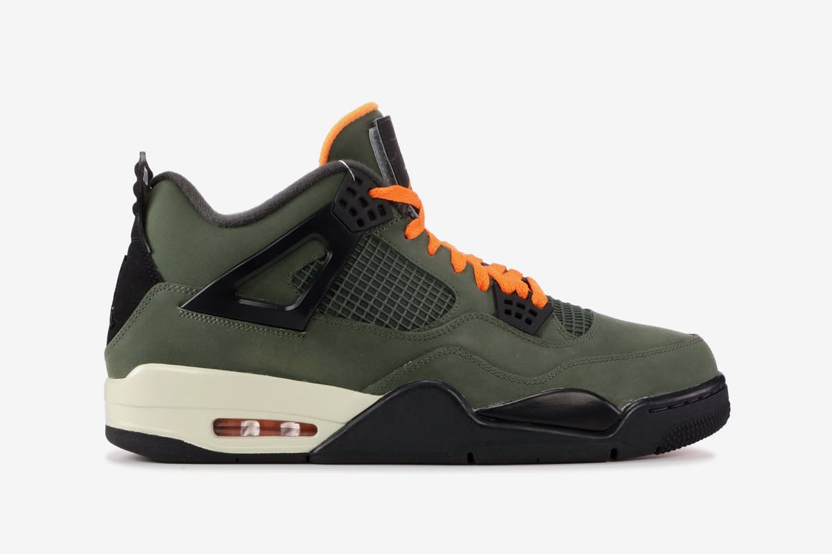 green and orange jordan 4s